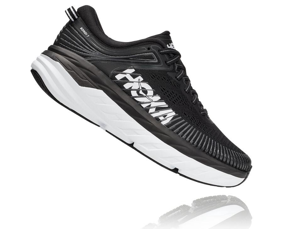 Chaussure Running Hoka One One Bondi 7 Femme - Noir/Blanche - ECO-264071